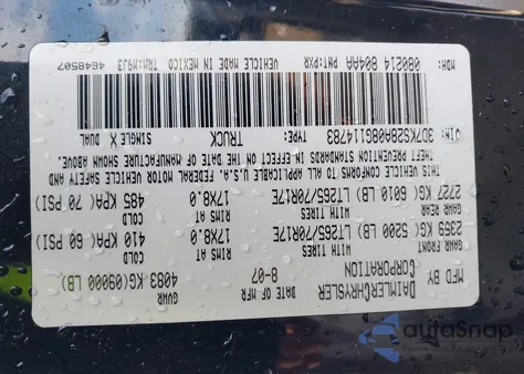 2008 Dodge Ram 2500 Slt/Power Wagon z USA, uszkodzony, nr VIN 3D7KS28A08G114783